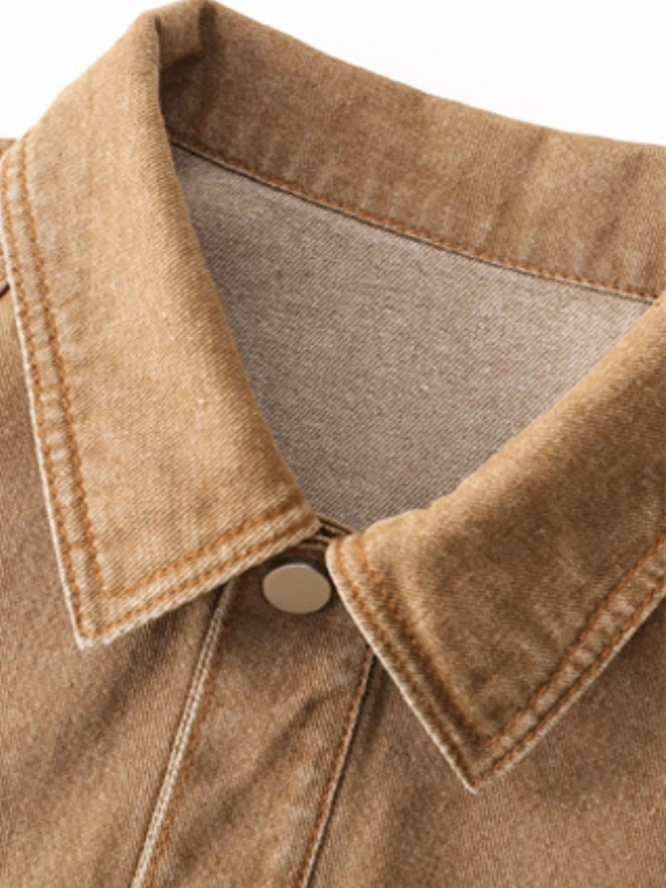 Button Up Long Sleeve Denim Jacket Easy Apparels