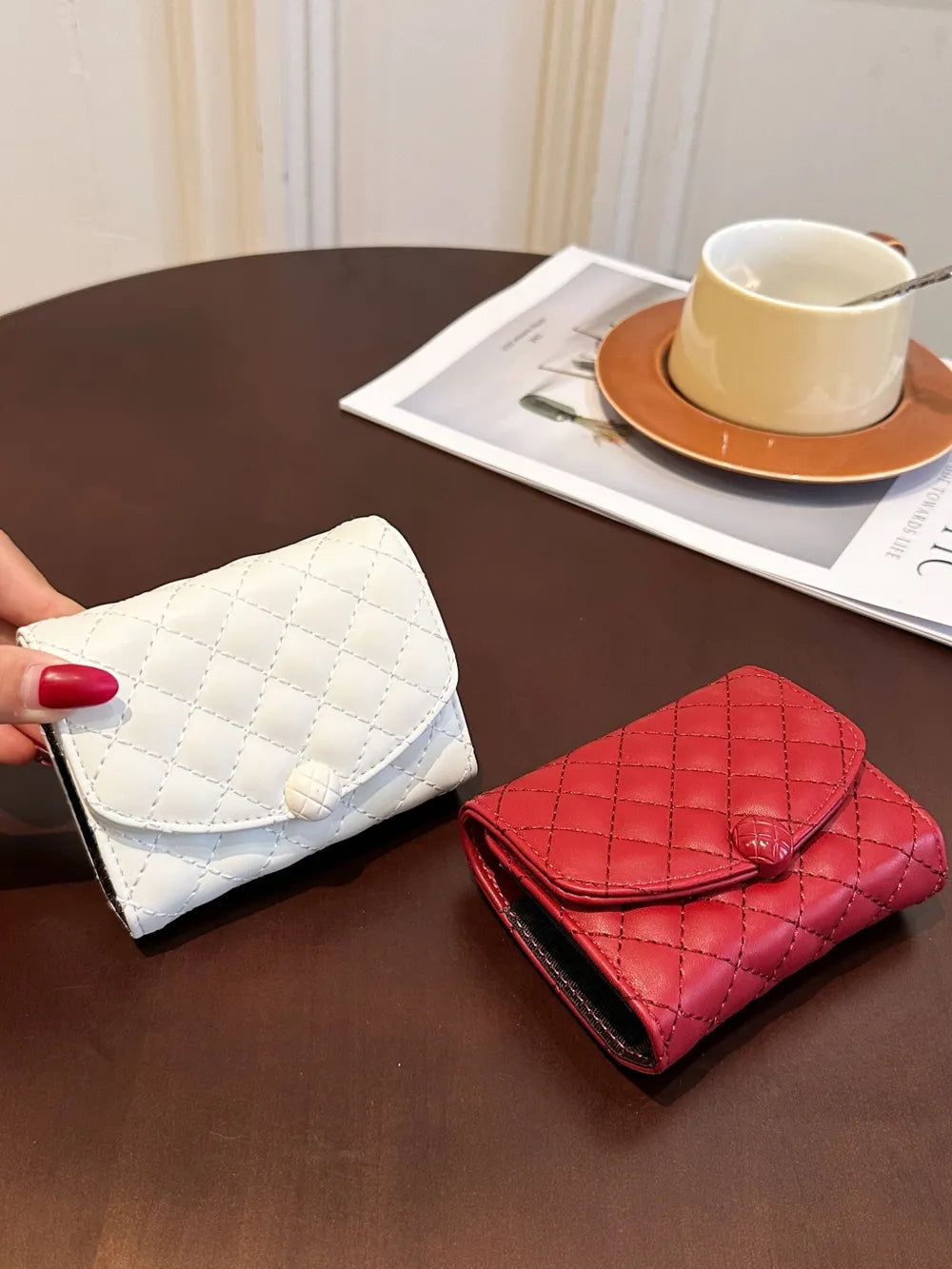 PU Leather Solid Color Wallet Easy Apparels