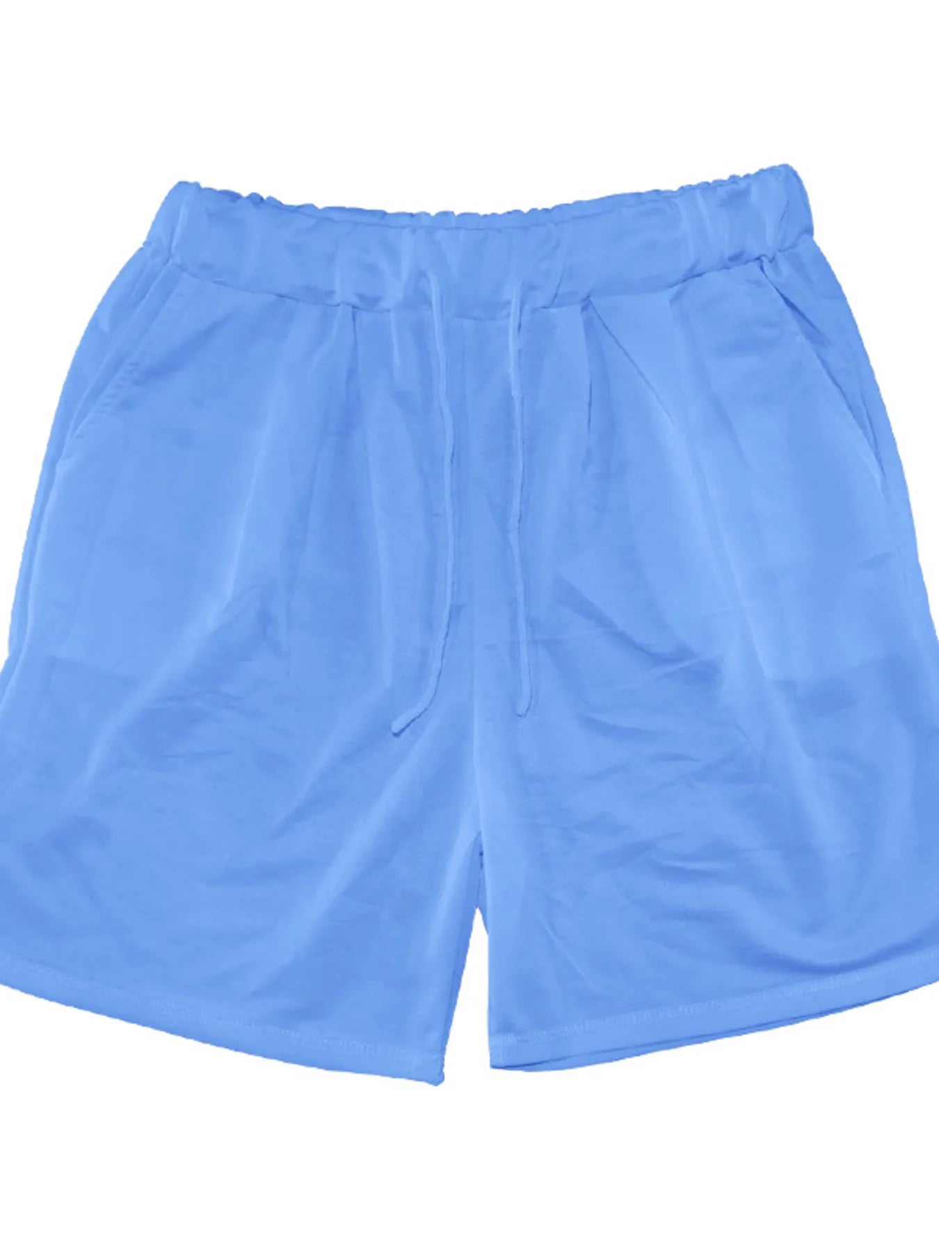 Men's Full Size Round Neck Short Sleeve Top and Shorts Set Plus Size Easy Apparels