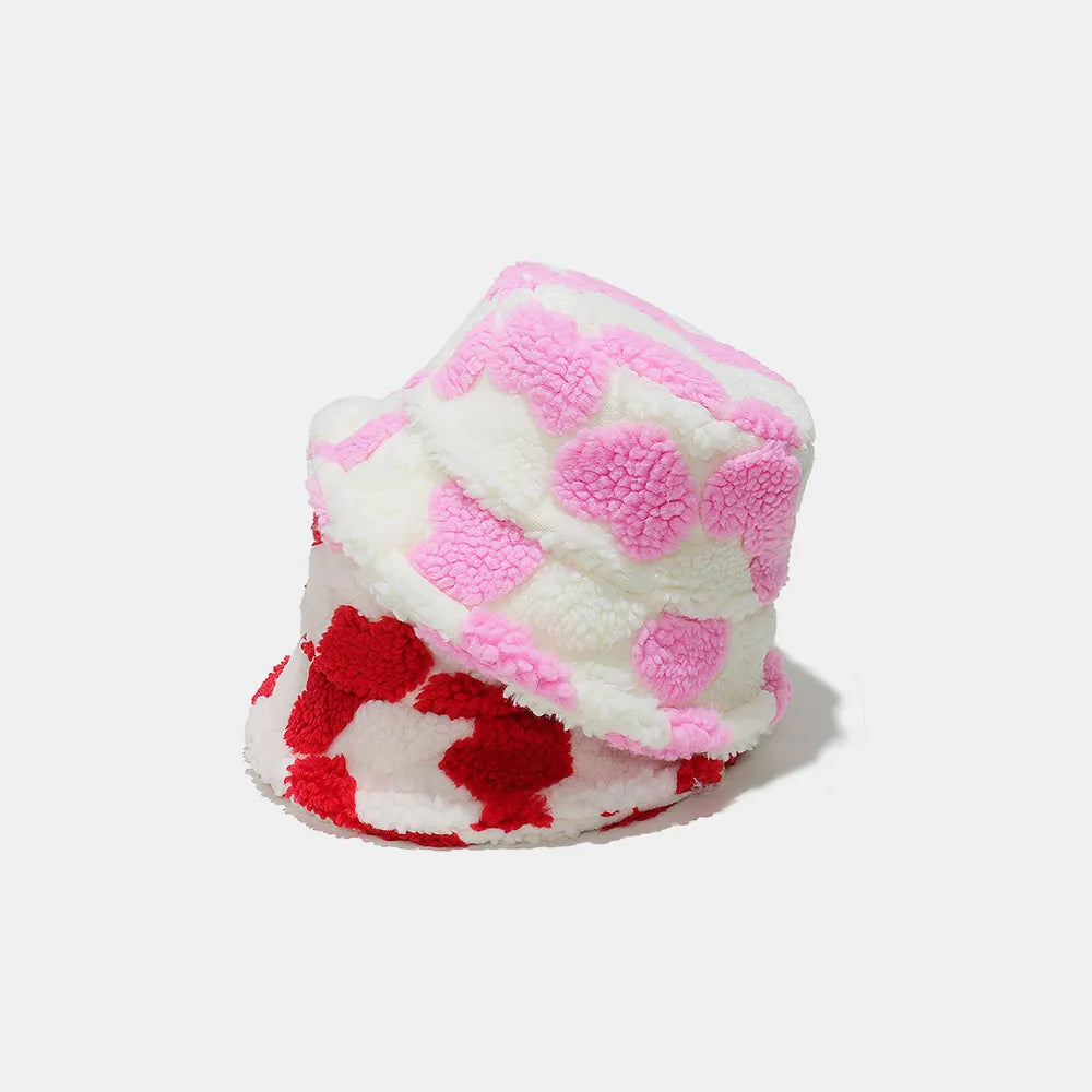 Contrast Heart Bucket Hat Easy Apparels
