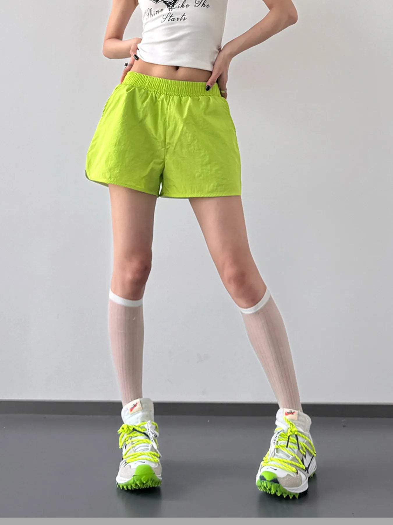 Elastic Waist Active Shorts Easy Apparels