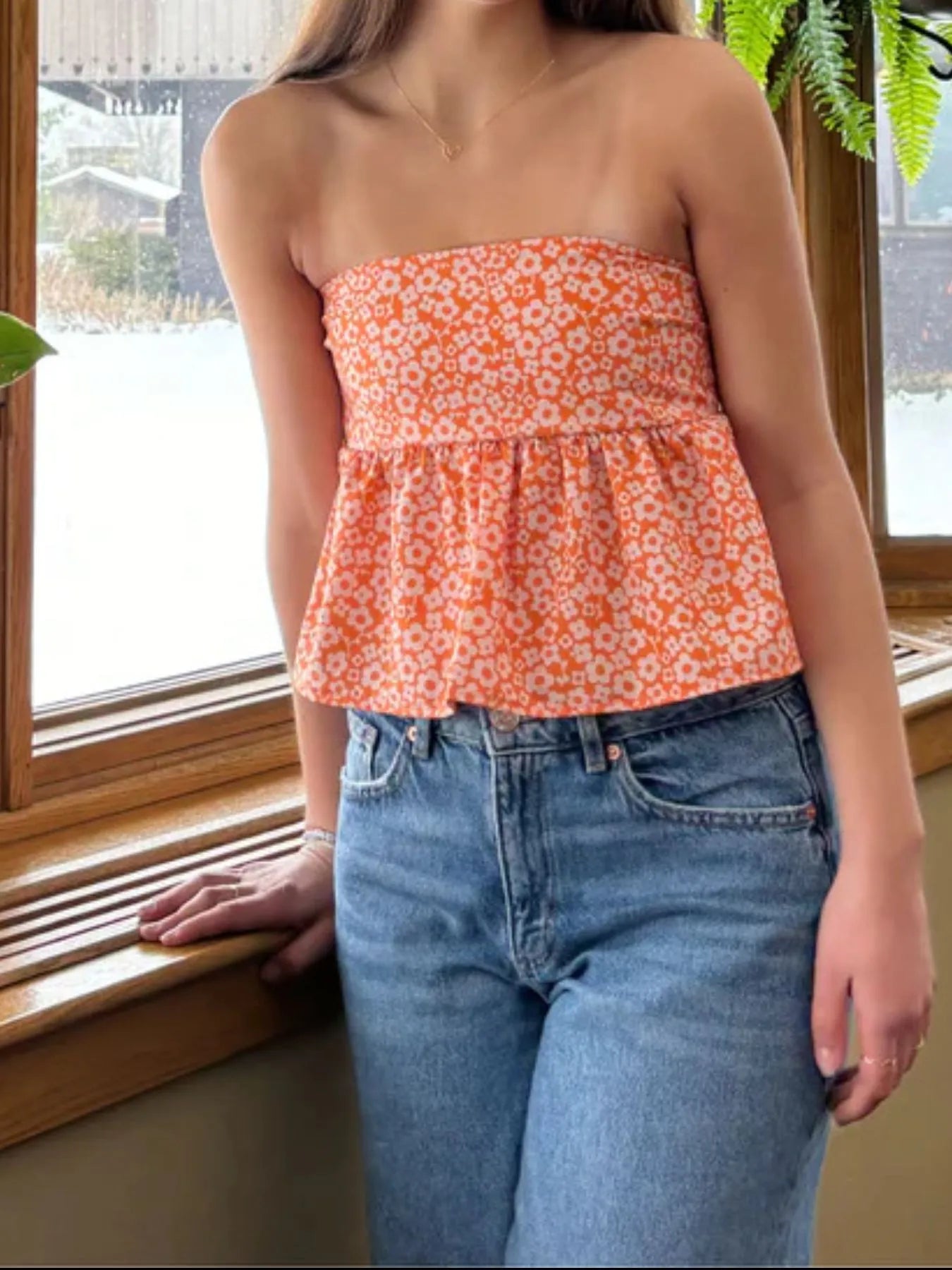 Trendsi Tie Back Tube Top