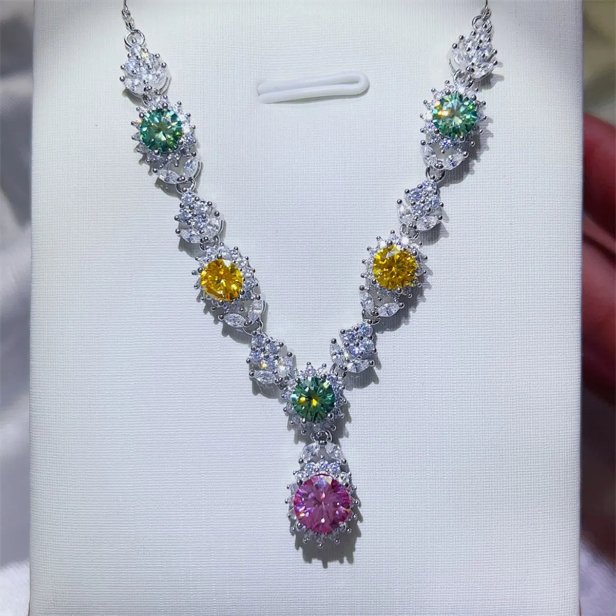 3.5 Carat Moissanite 925 Sterling Silver Necklace Easy Apparels