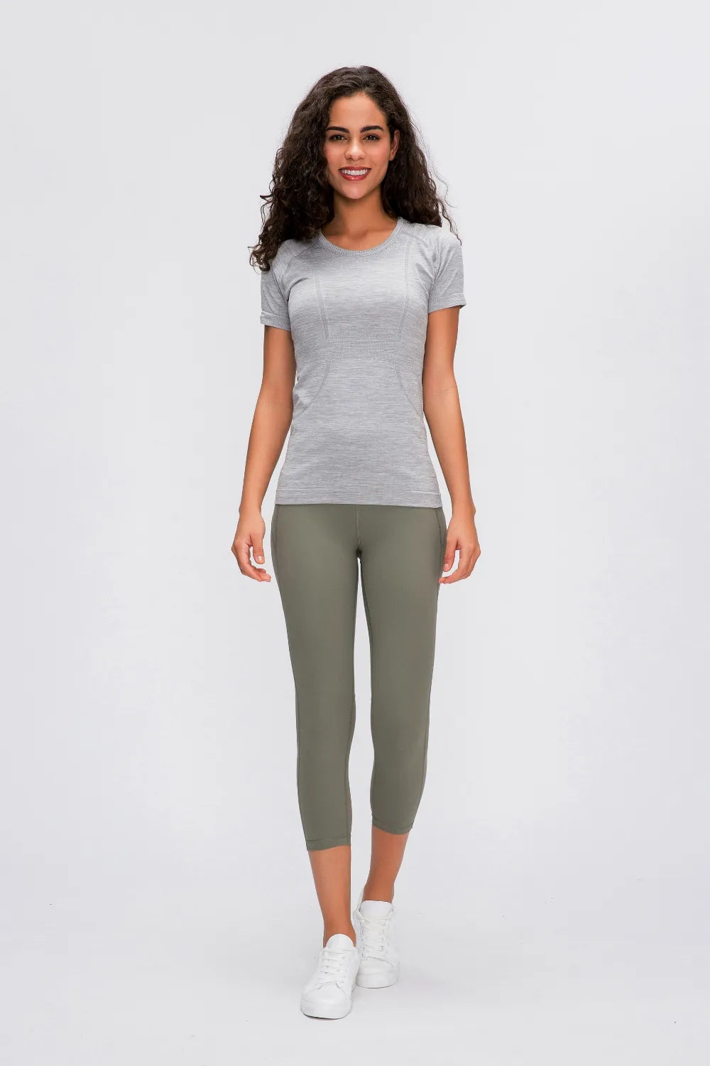 Millennia Round Neck Short Sleeve Active T-Shirt Easy Apparels