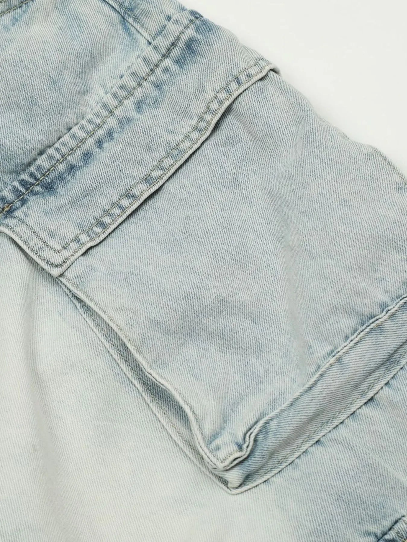 Men's Wide Leg Cargo Denim Shorts Easy Apparels
