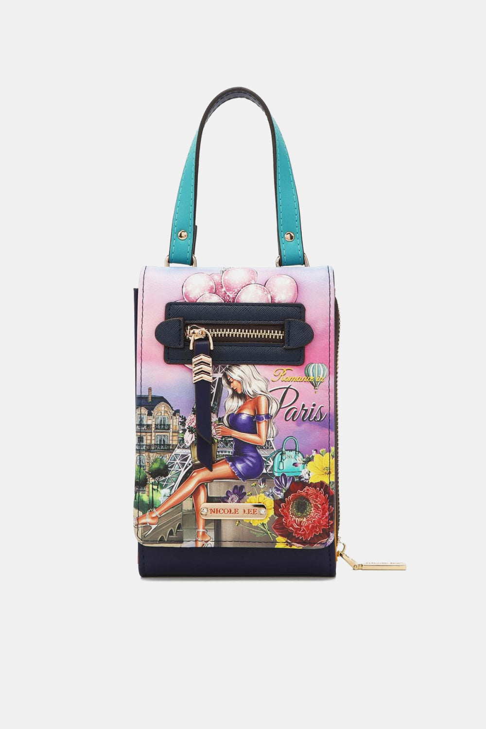 Nicole Lee USA Small Crossbody Wallet Romance In Paris One Size Easy Apparels
