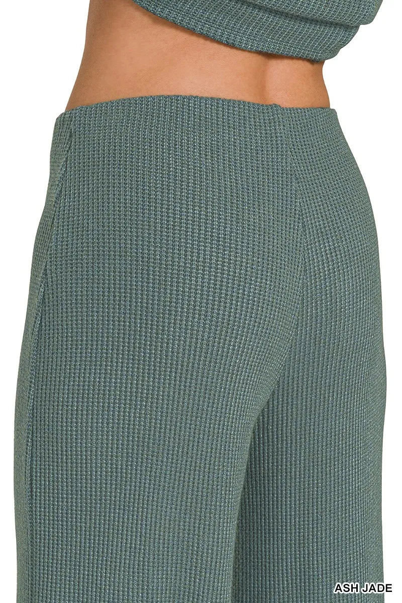 Zenana Mock Neck Top and Pants Sweater Set Easy Apparels