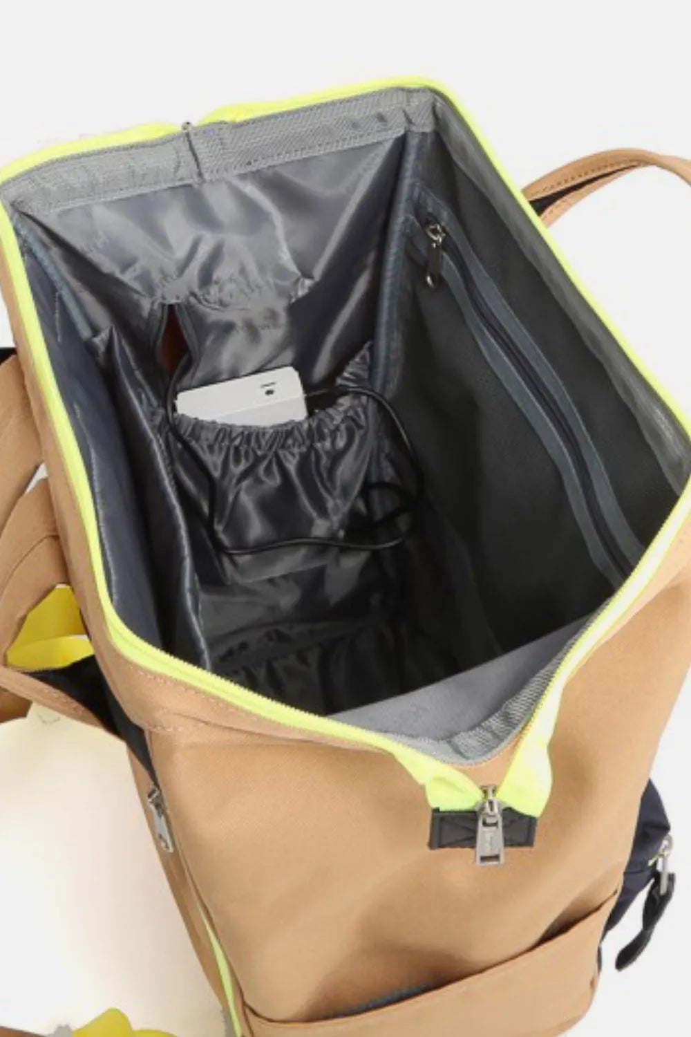 Himawari Contrast Waterproof Backpack Bag with Reinforced Edges Easy Apparels