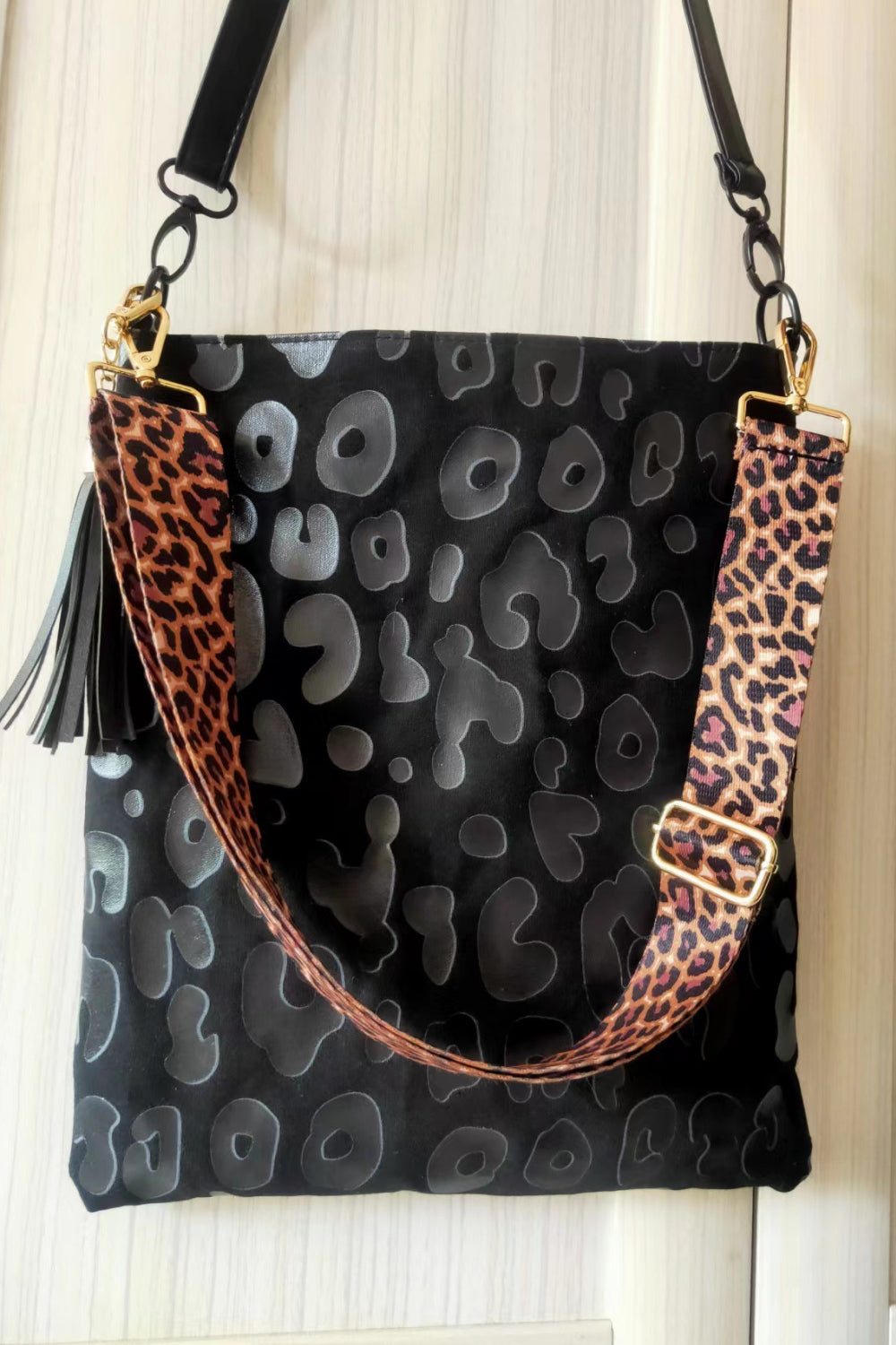 Adored PU Leather Shoulder Bag with Tassel Easy Apparels