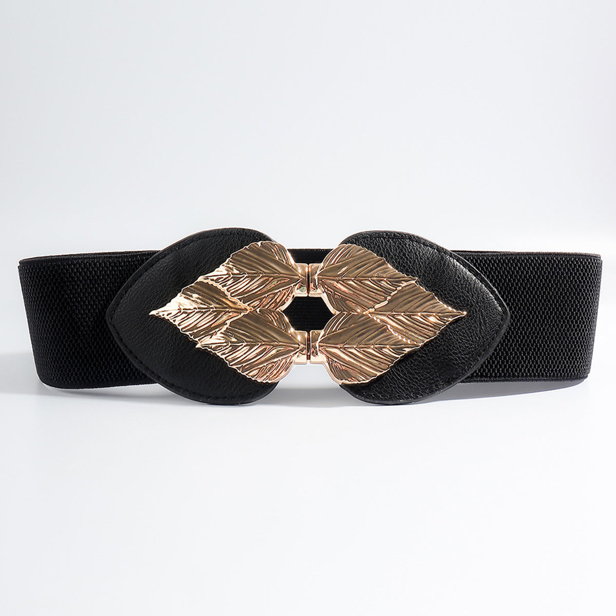 Alloy Leaf Buckle Elastic Belt Easy Apparels