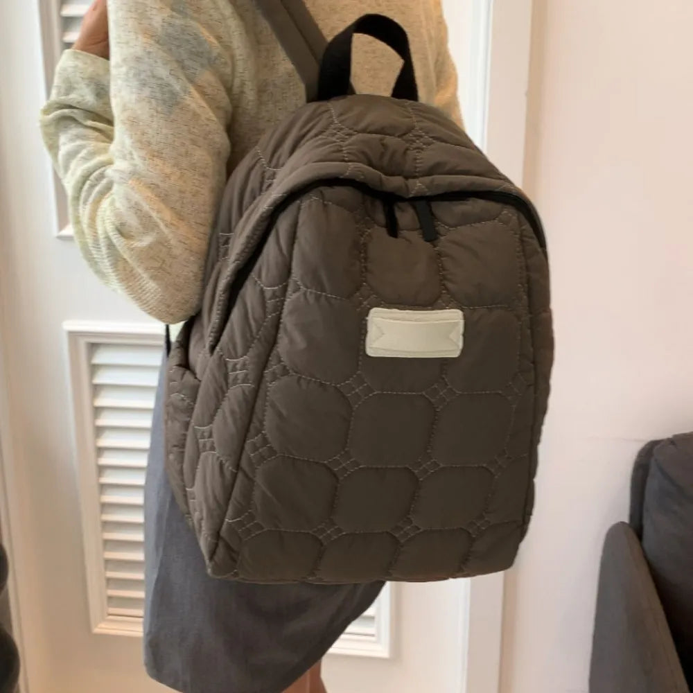 Quilted Polyester Backpack Bag Easy Apparels