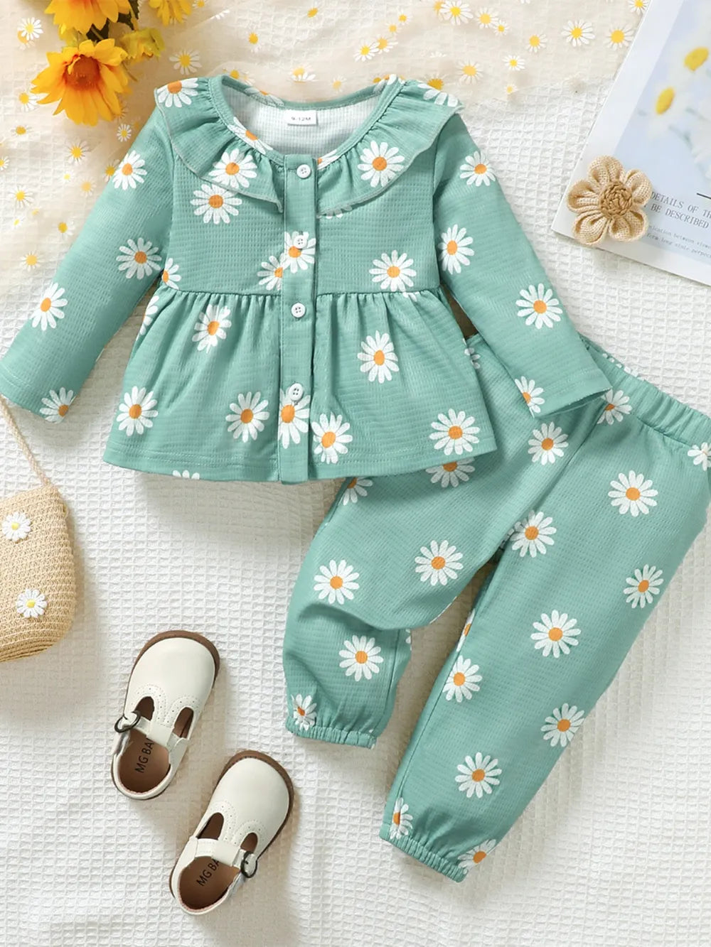 Children's Peplum Blouse and Pants Set Easy Apparels