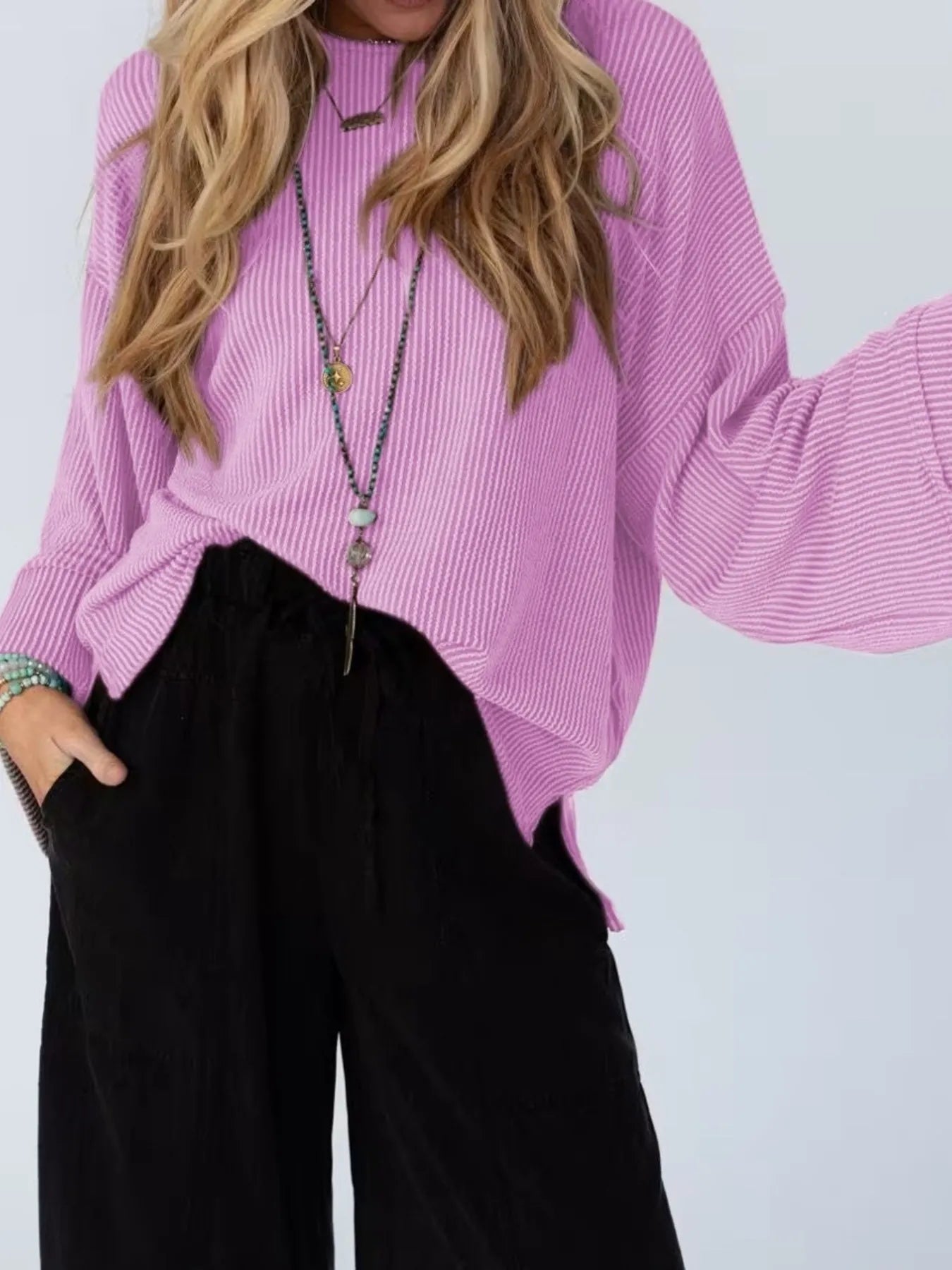 Trendsi Cutout Back Long Sleeve T-Shirt
