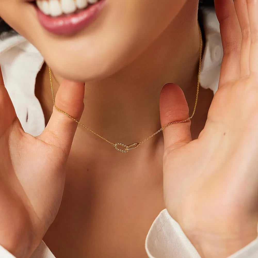 Interlocked Titanium Steel Necklace Easy Apparels