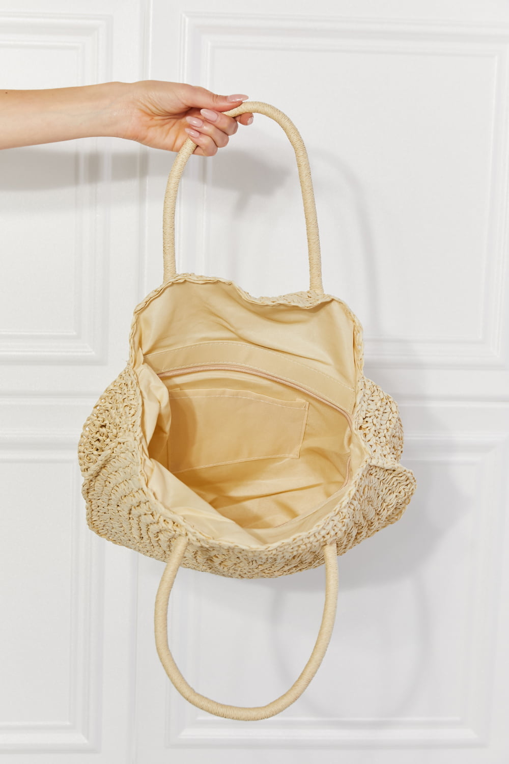 Justin Taylor Beach Date Straw Rattan Handbag in Ivory Easy Apparels