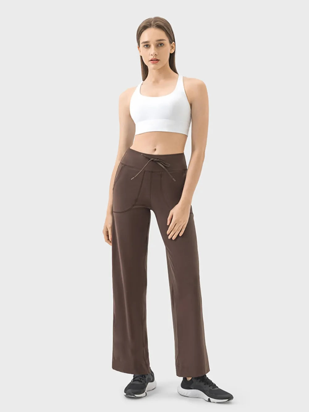 Millennia Drawstring Active Pants with Pockets Easy Apparels