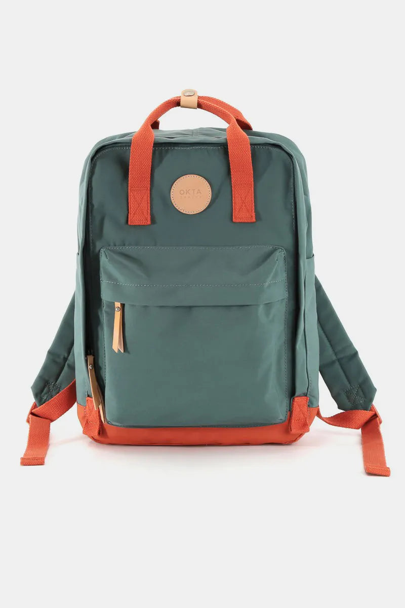Himawari Waterproof Canvas Backpack Bag with Side Pockets Teal One Size Easy Apparels