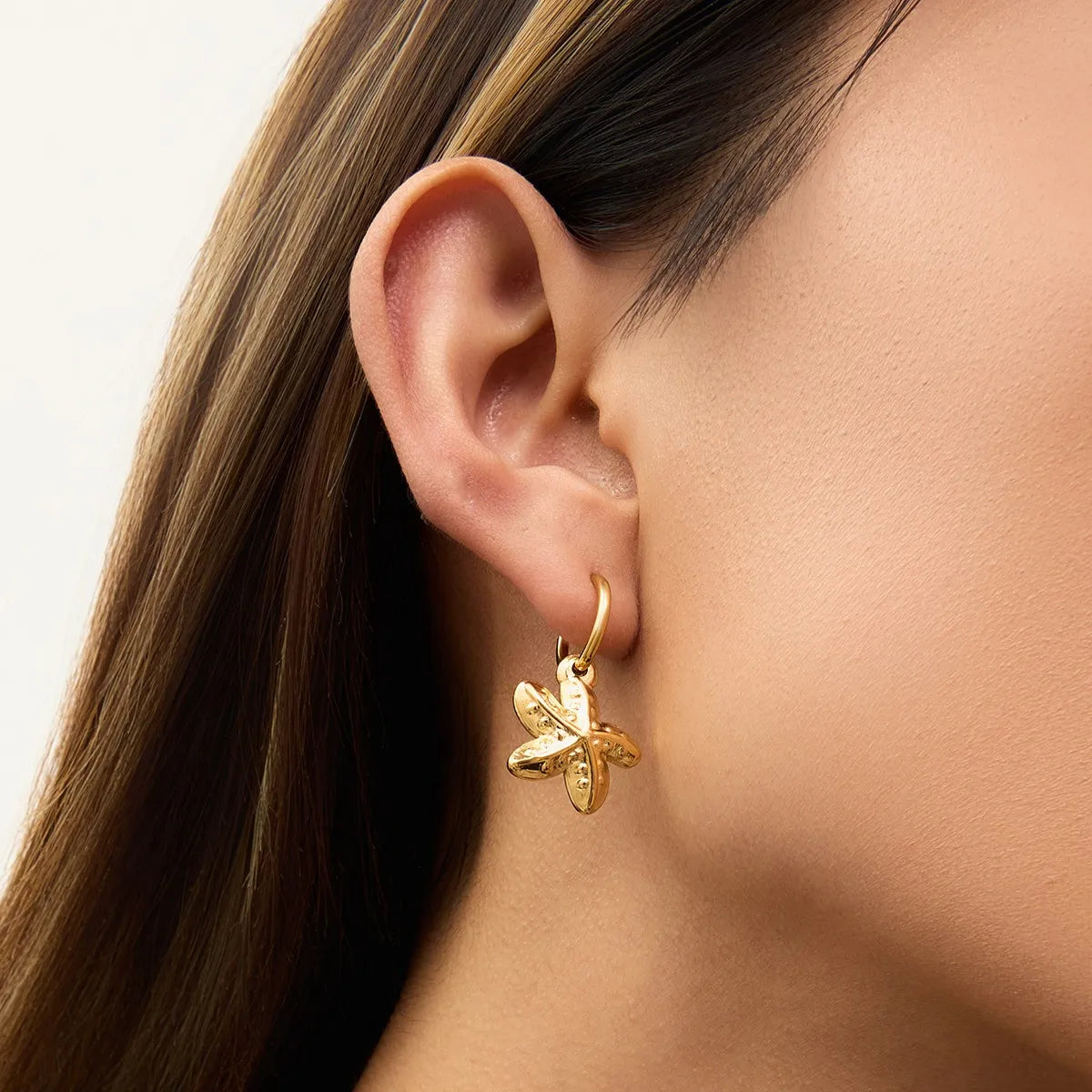 Vintage Gold Seashell & Starfish Drop Earrings Easy Apparels