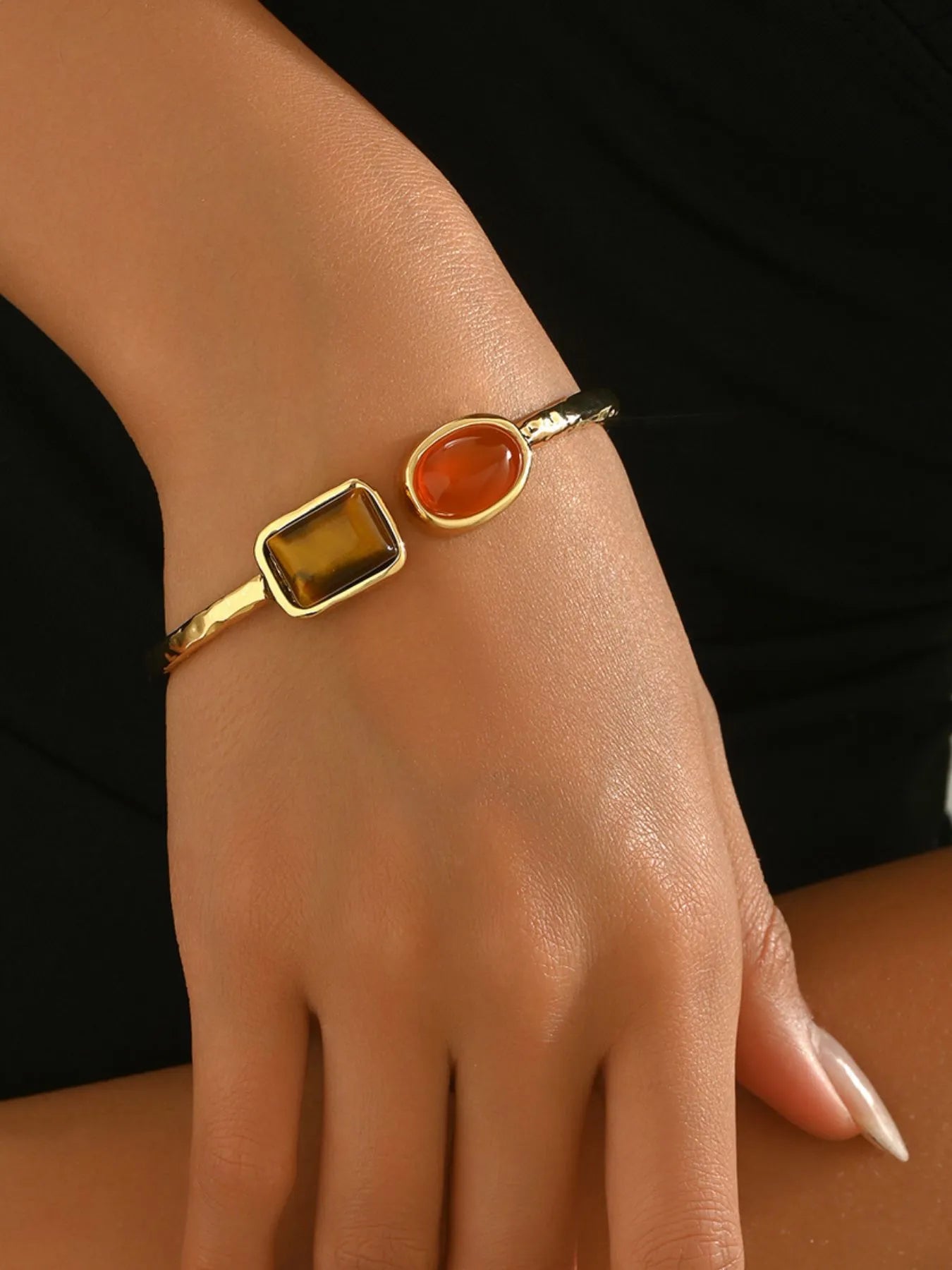 18K Gold-Plated Geometric Open Bracelet Easy Apparels