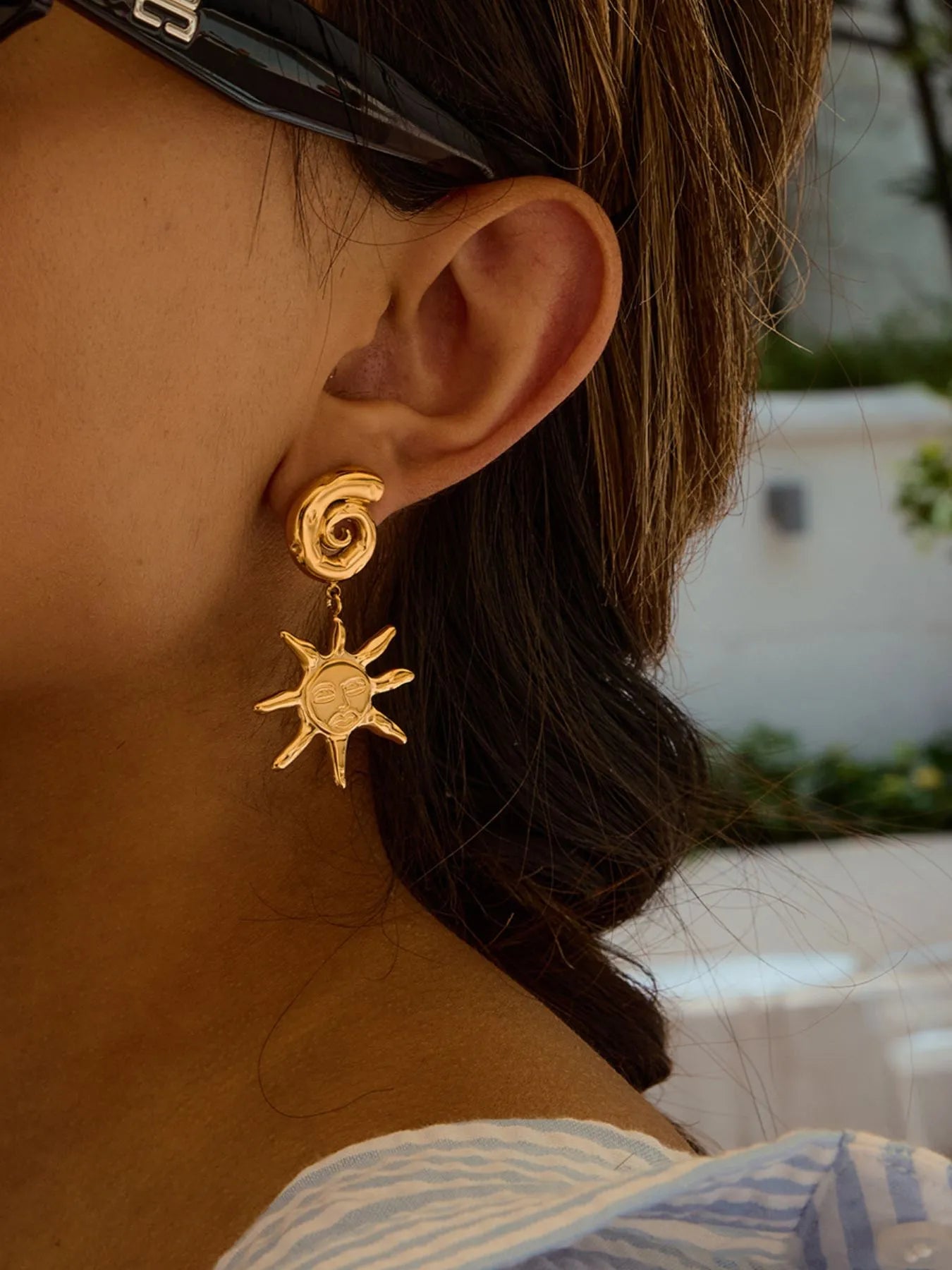 18K Gold-Plated Sun Drop Earrings Easy Apparels