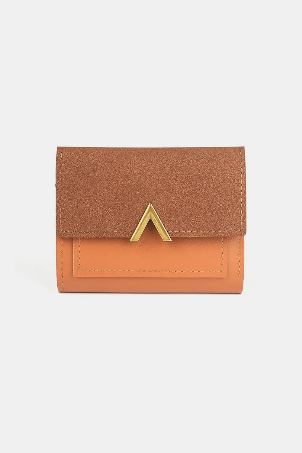 Zenana Compact Trifold Wallet Camel One Size Easy Apparels
