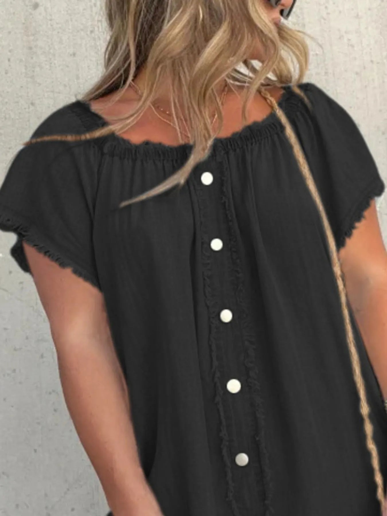 Full Size Raw Hem Mini Denim Dress Plus Size Black Easy Apparels