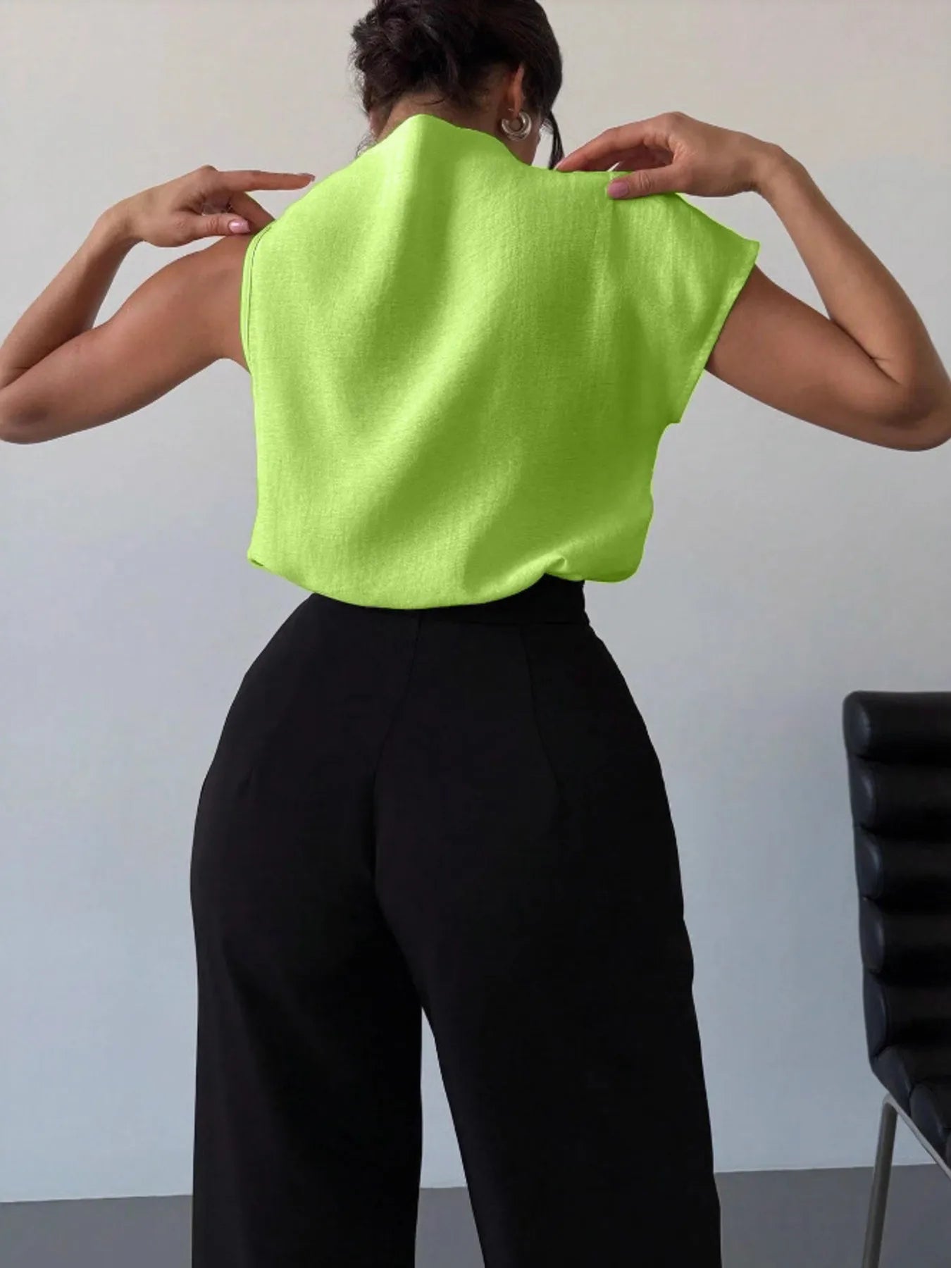 Trendsi Mock Neck Solid Color Tank