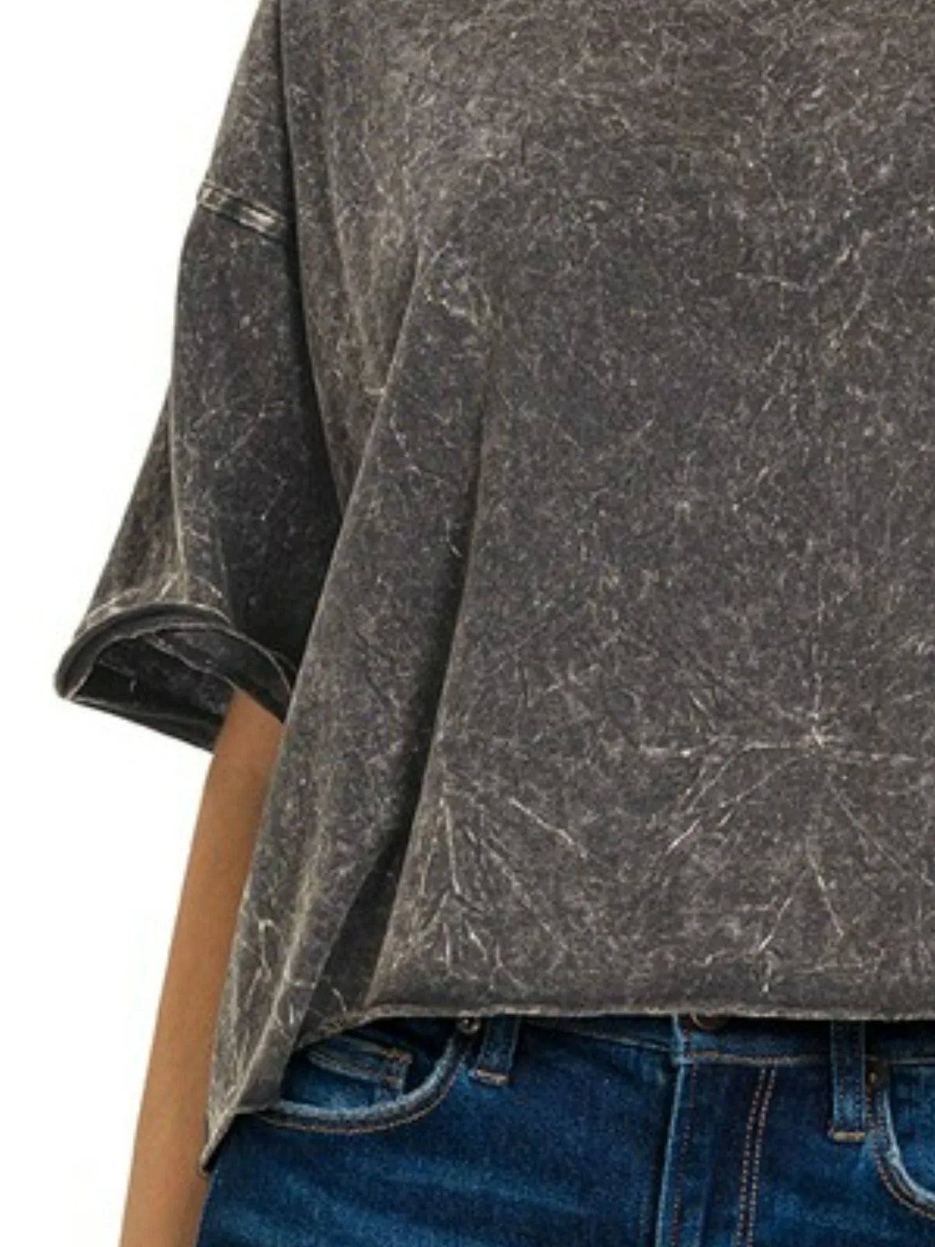 Trendsi Zenana Acid Crinkle-Washed Oversized T-Shirt