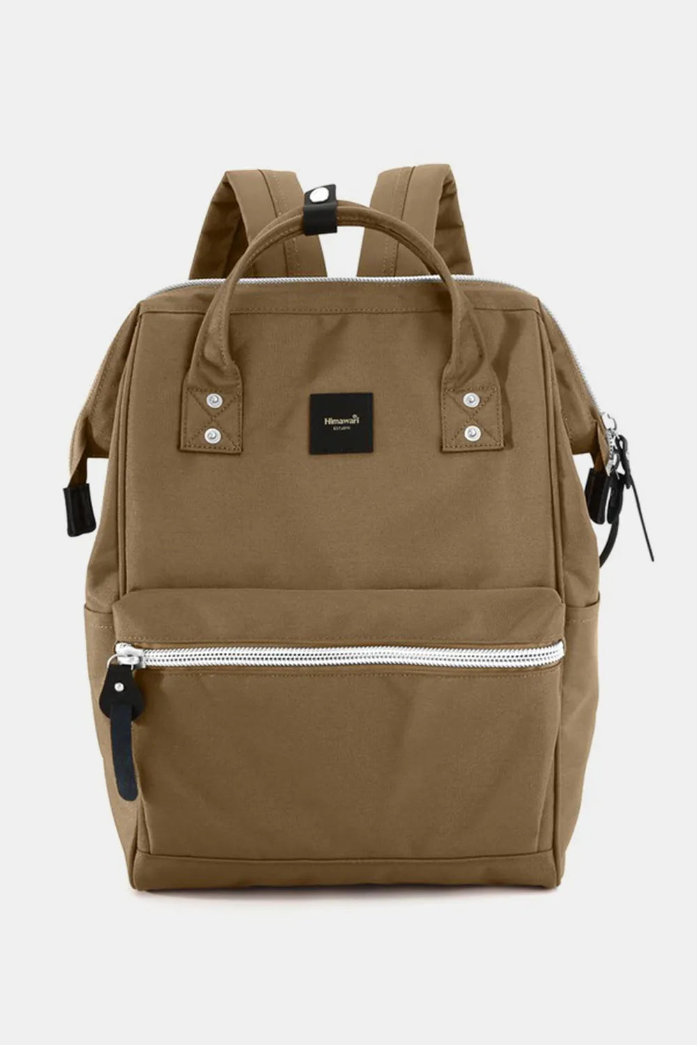 Himawari Water Resistant Canvas Backpack Bag with Side Pockets Khaki One Size Easy Apparels