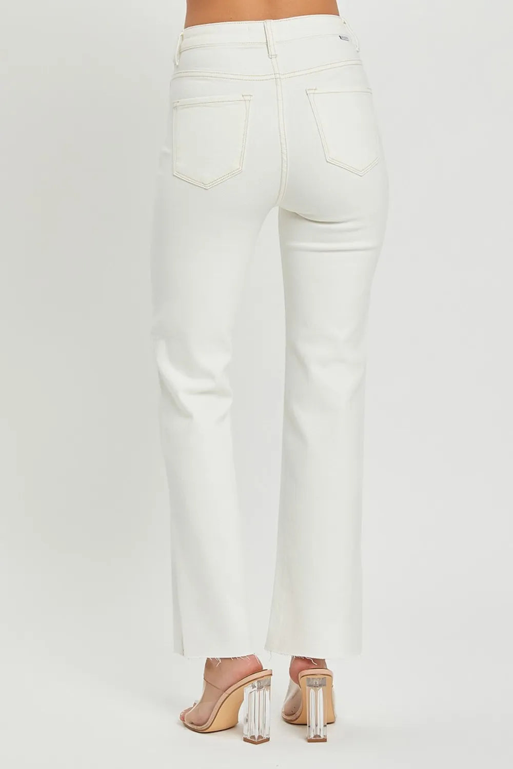 RISEN Full Size High Rise Tummy Control Straight Jeans Easy Apparels
