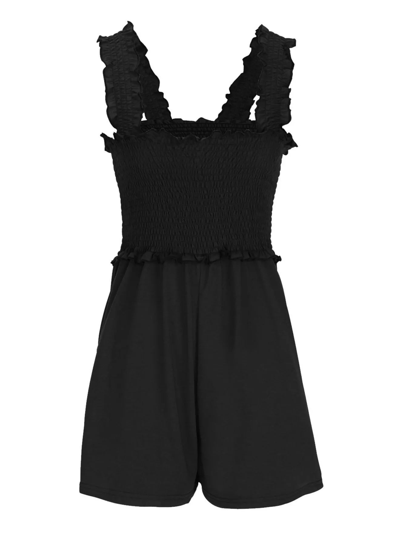Smocked Square Neck Summer Romper Easy Apparels
