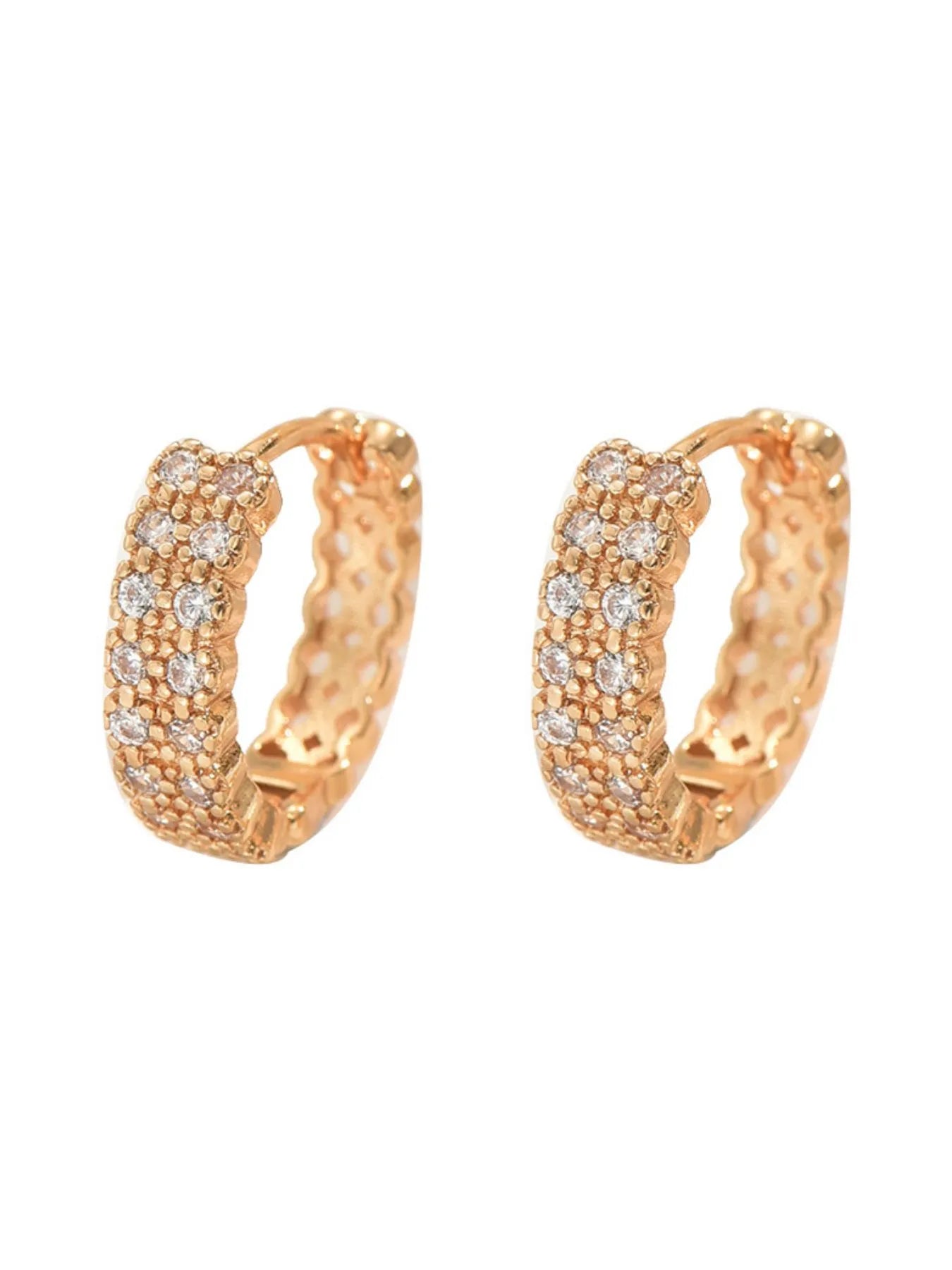 Inland Zircon Hoop Earrings Easy Apparels