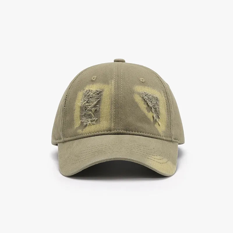 Distressed Cotton Baseball Cap Sage One Size Easy Apparels