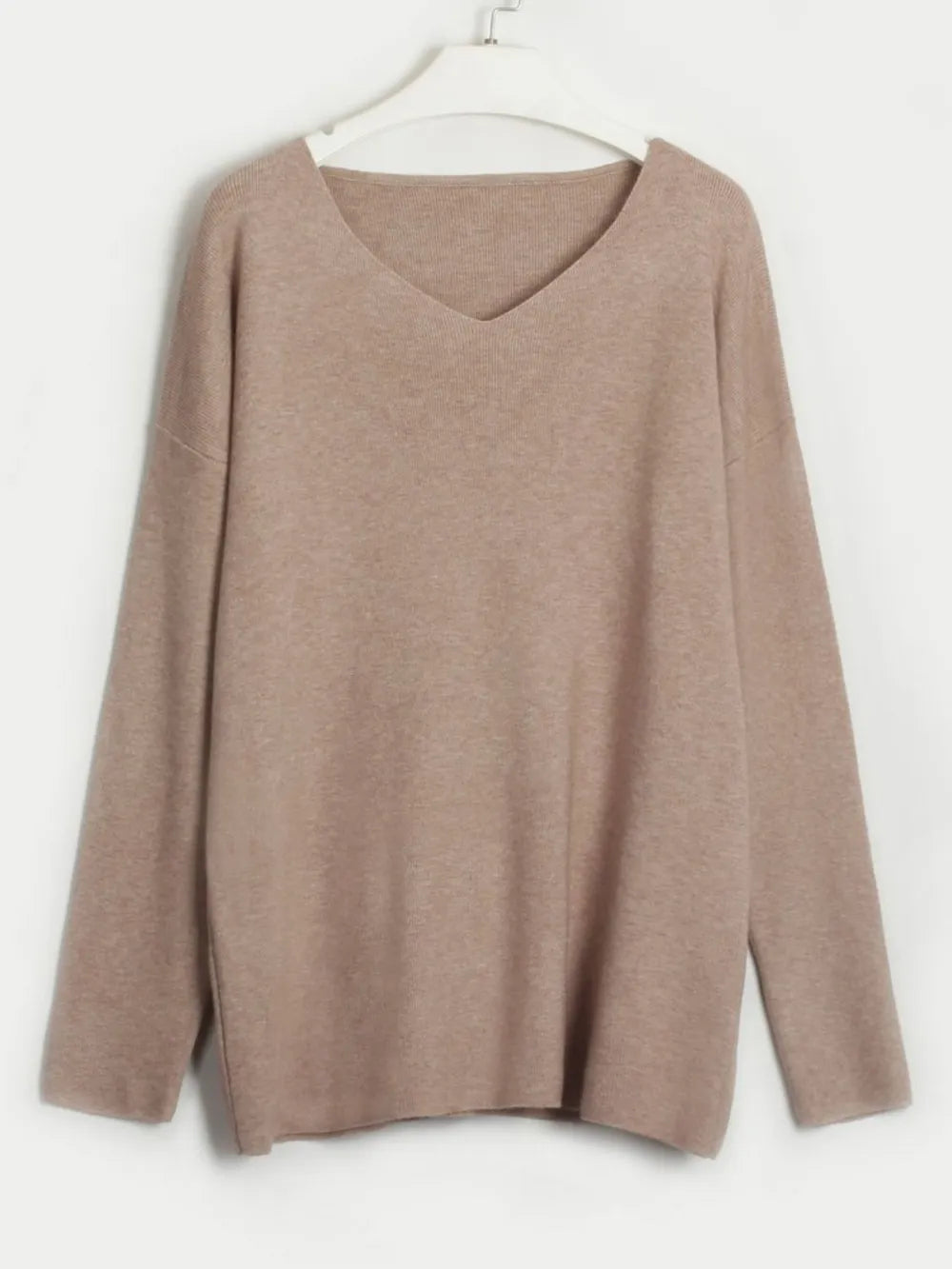 V-Neck Long Sleeve Top and Drawstring Pants Sweater Set Easy Apparels