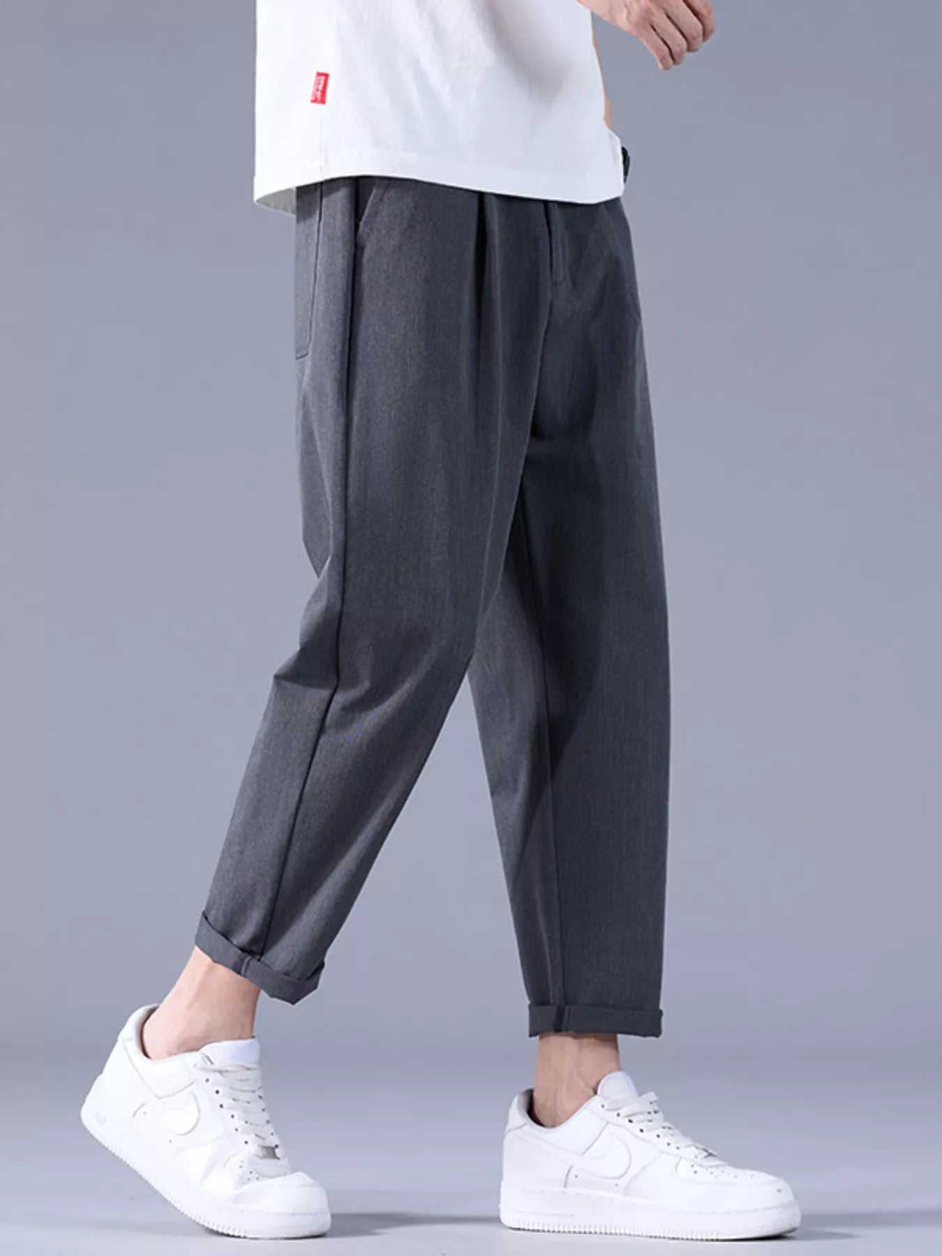 Men's Relaxed Fit Pants Dark Gray Easy Apparels