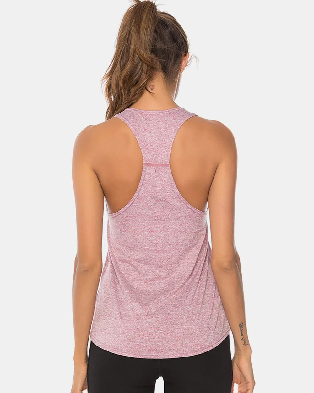 Full Size Scoop Neck Wide Strap Active Tank Easy Apparels