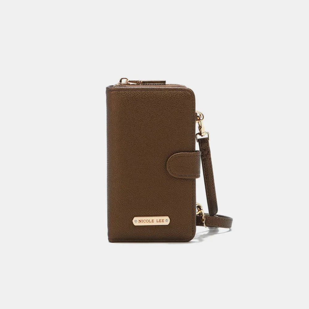Nicole Lee USA 2 Piece Phone Case Crossbody Wallet Bronze One Size Easy Apparels