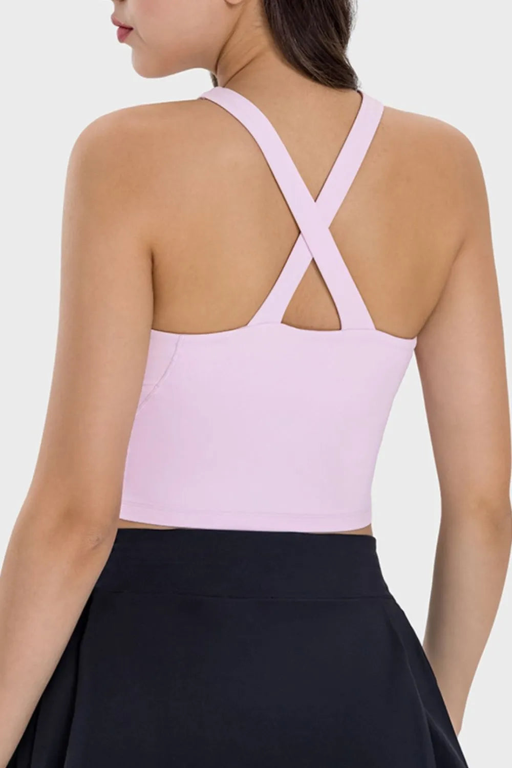Millennia Crisscross Grecian Neck Active Cami Easy Apparels