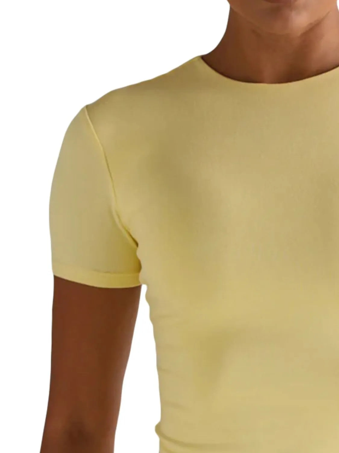 Round Neck Short Sleeve Swim Top Easy Apparels