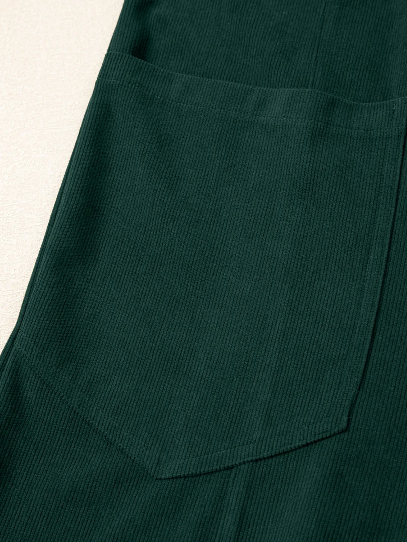 Corduroy V Neck Patched Pocket Sleeveless Jumpsuit Easy Apparels