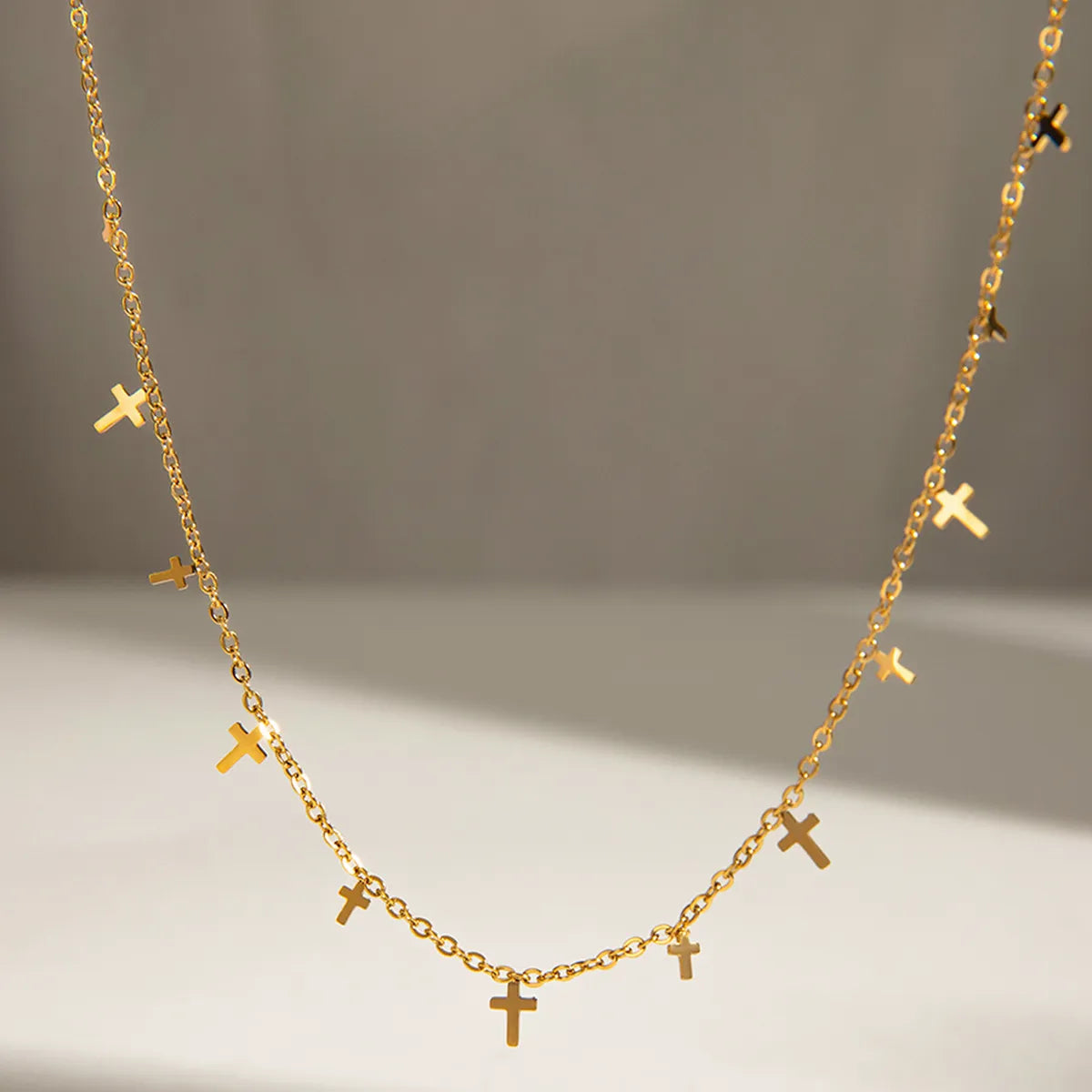 18K Gold-Plated Cross Necklace Easy Apparels