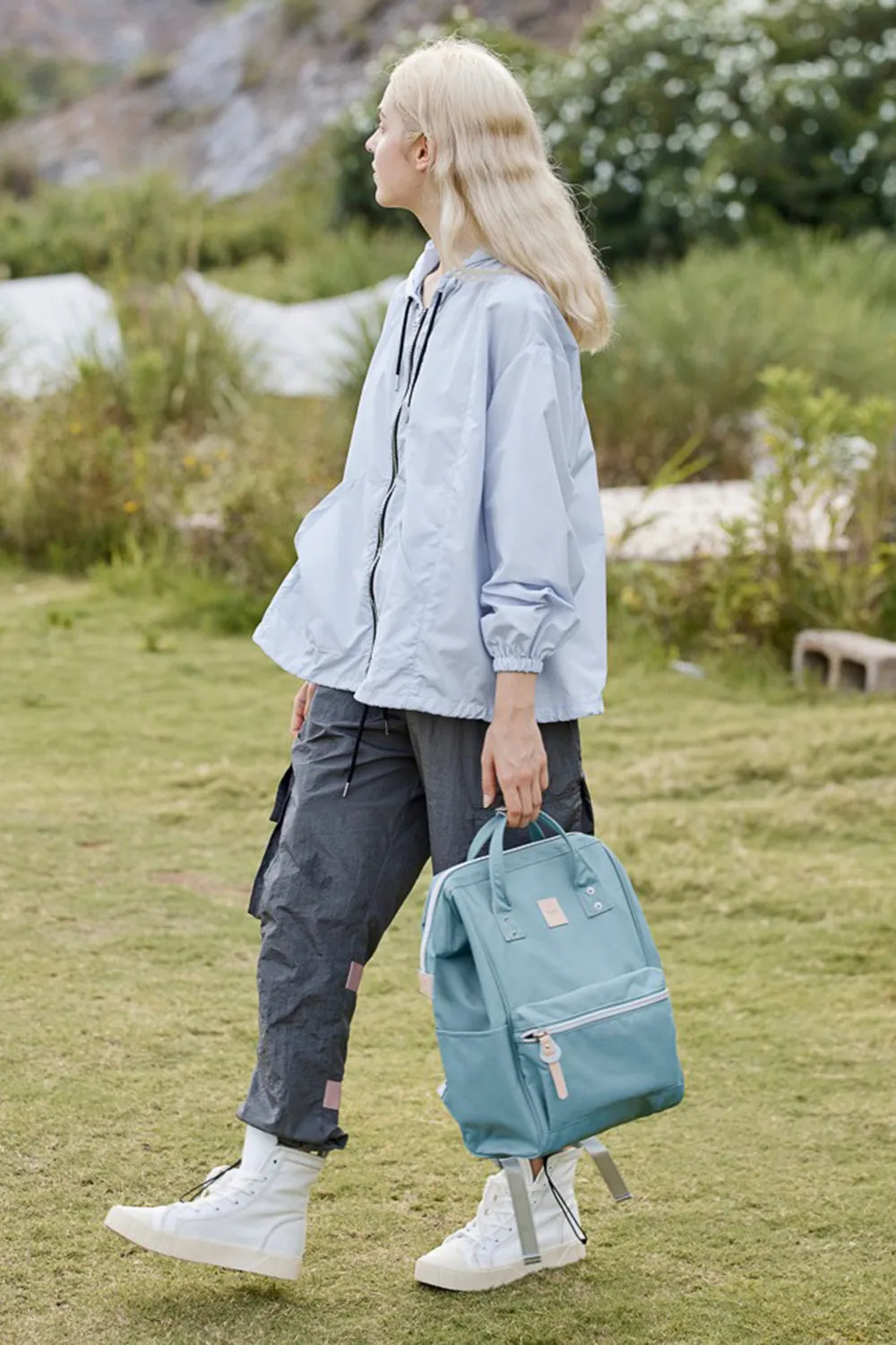 Himawari Water Resistant Canvas Backpack Bag with Side Pockets Easy Apparels