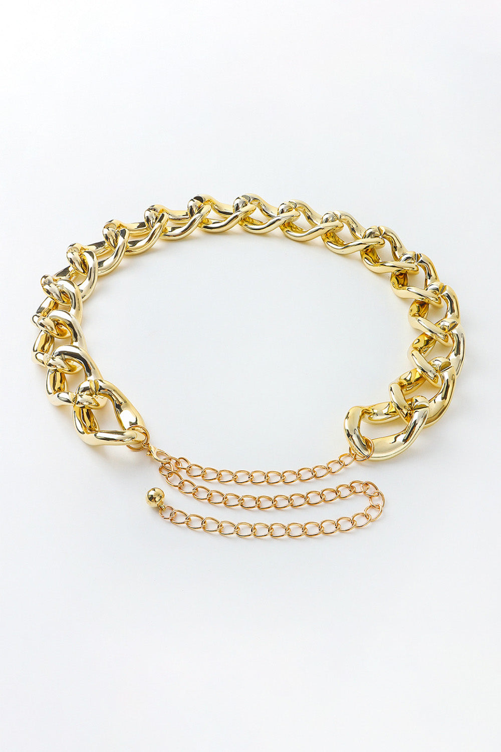 1.2" Width Acrylic Curb Chain Belt Easy Apparels
