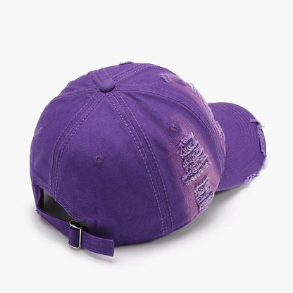 Distressed Adjustable Cotton Baseball Cap Easy Apparels