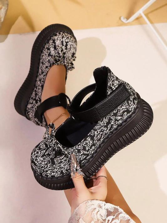 Bow Round Toe Platform Loafers Easy Apparels