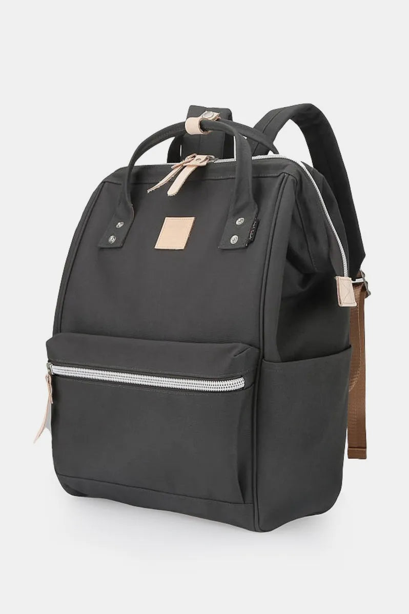 Himawari Waterproof Design Arcuate Shoulder Strap Backpack Bag with Handles Dark Gray One Size Easy Apparels