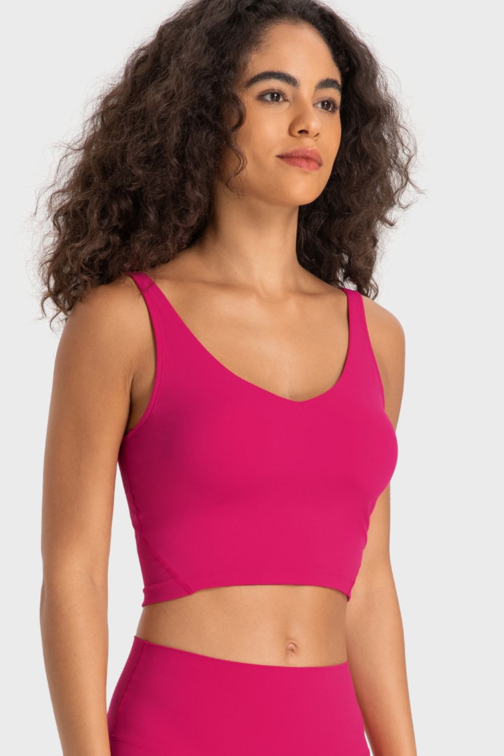 Millennia Deep V-Neck Crop Sports Bra Easy Apparels