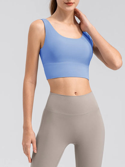 Scoop Neck Wide Strap Active Tank Easy Apparels