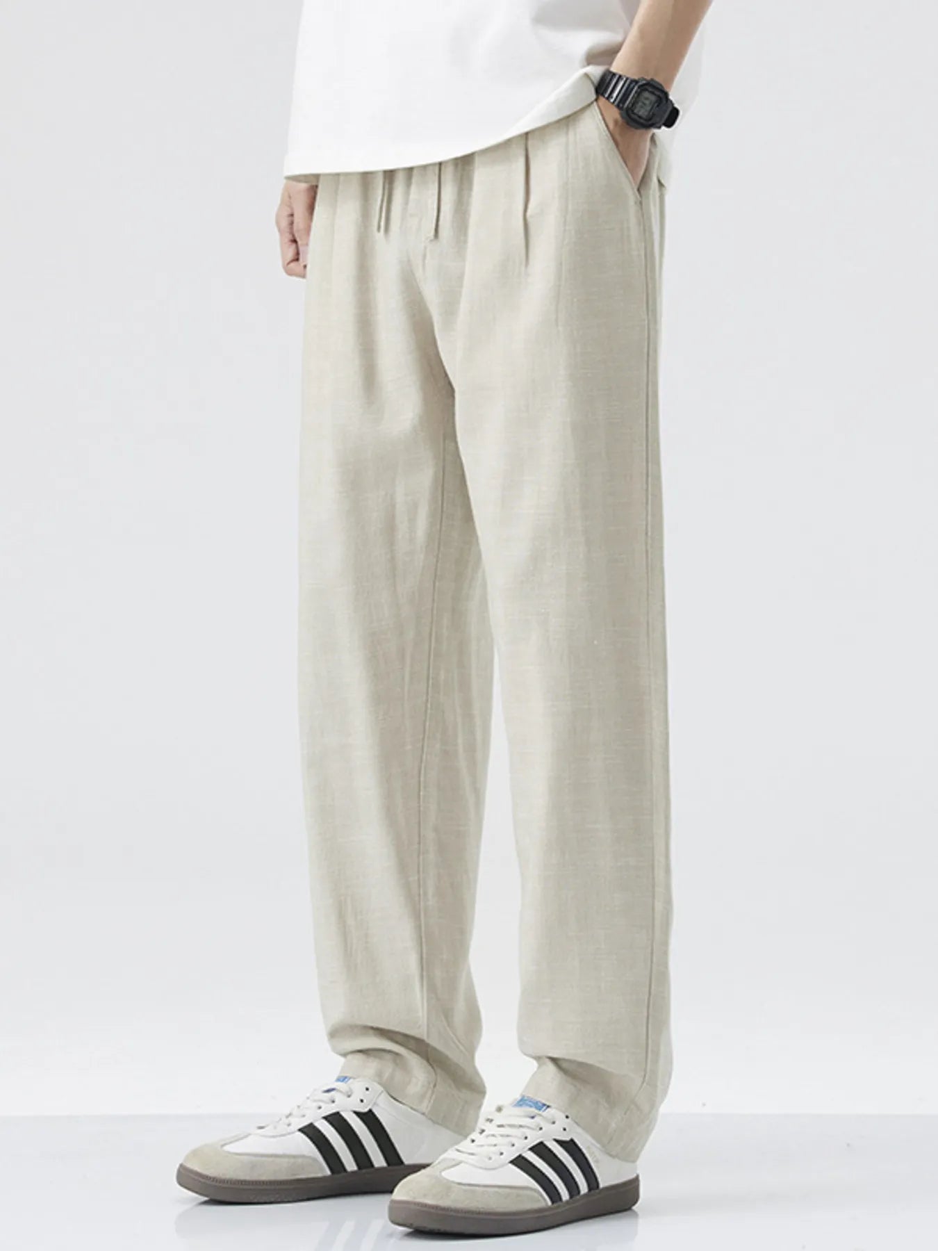 Men's Relaxed Fit Drawstring Casual Pants Easy Apparels