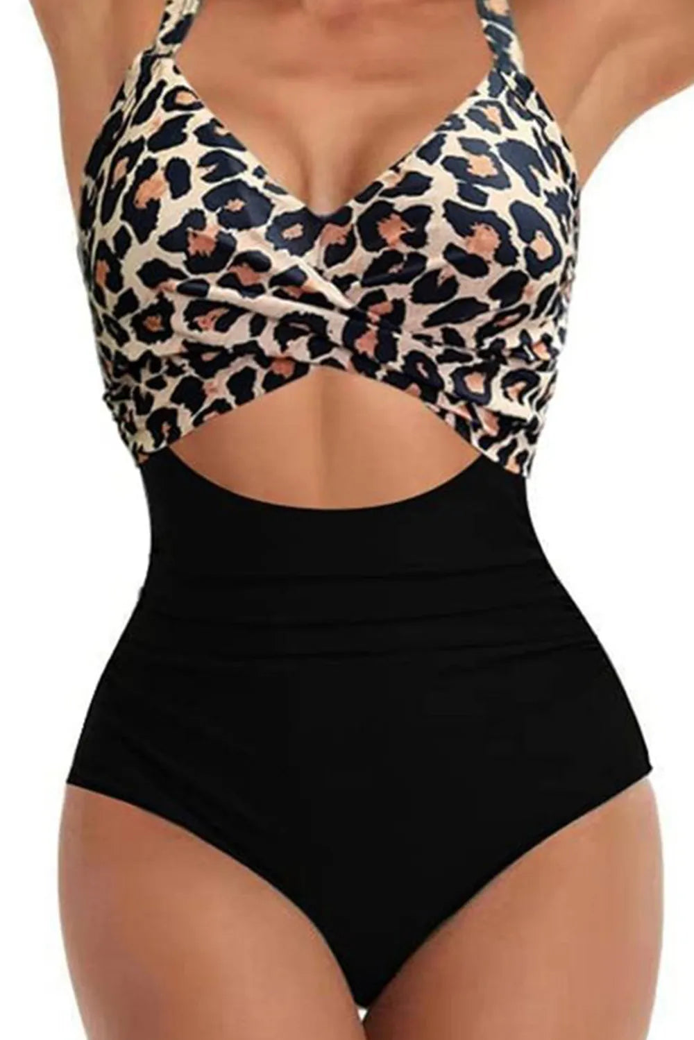 Tied Crisscross Cutout One-Piece Swimwear Easy Apparels